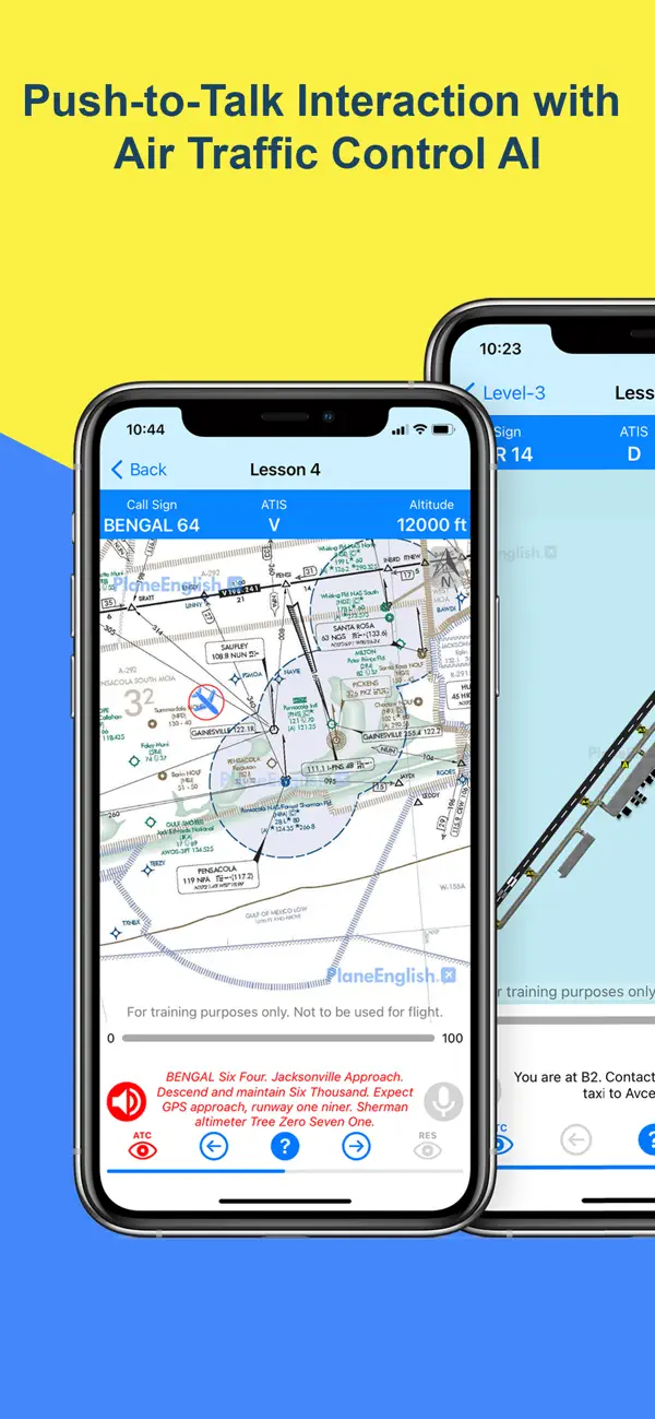 PlaneEnglish ARSim — phraseology feedback and speech analysis
